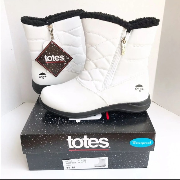 TOTES Babbie Winter Waterproof Zipup Lined Boots